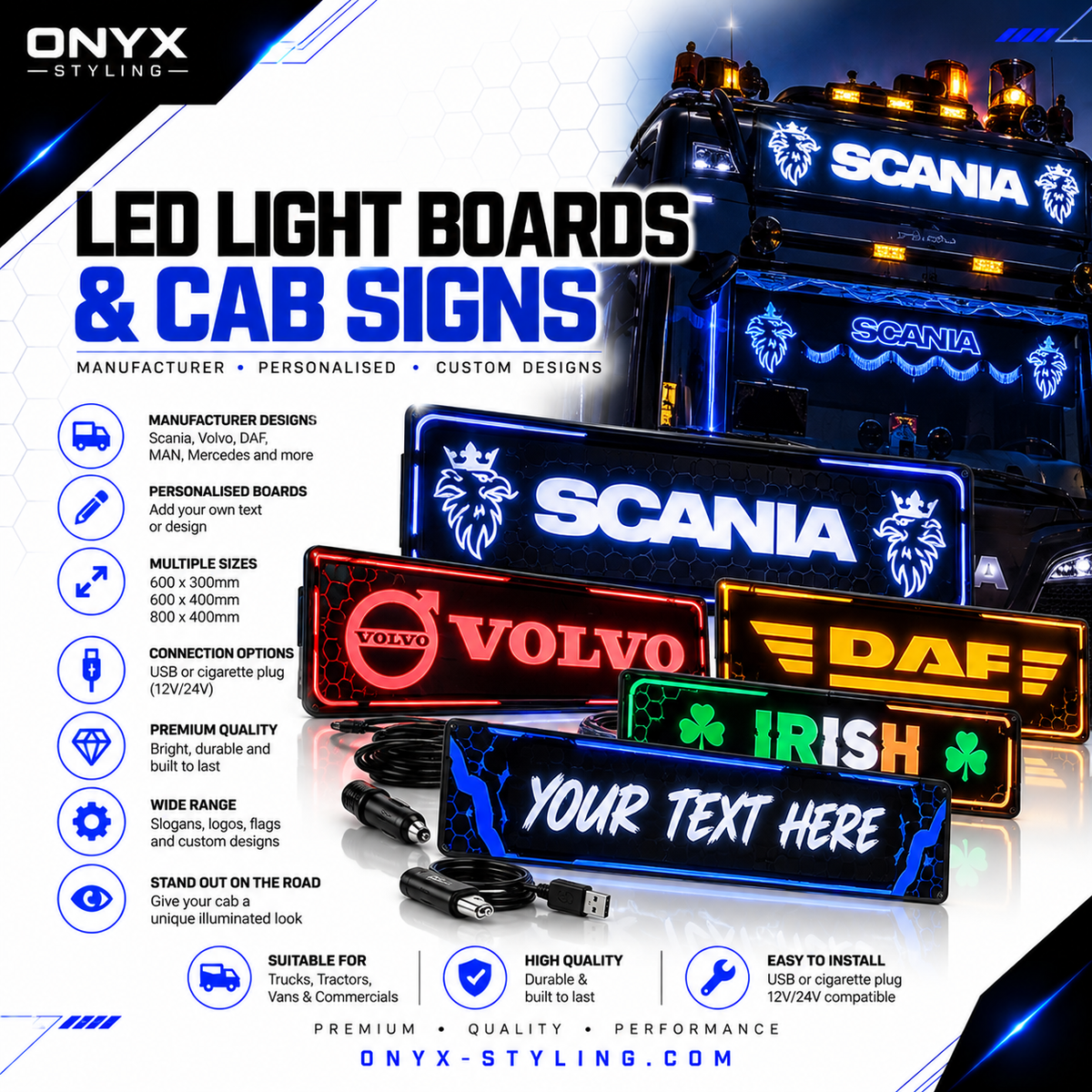 LED Light Boards & Cab Signs | Onyx Styling – Page 5