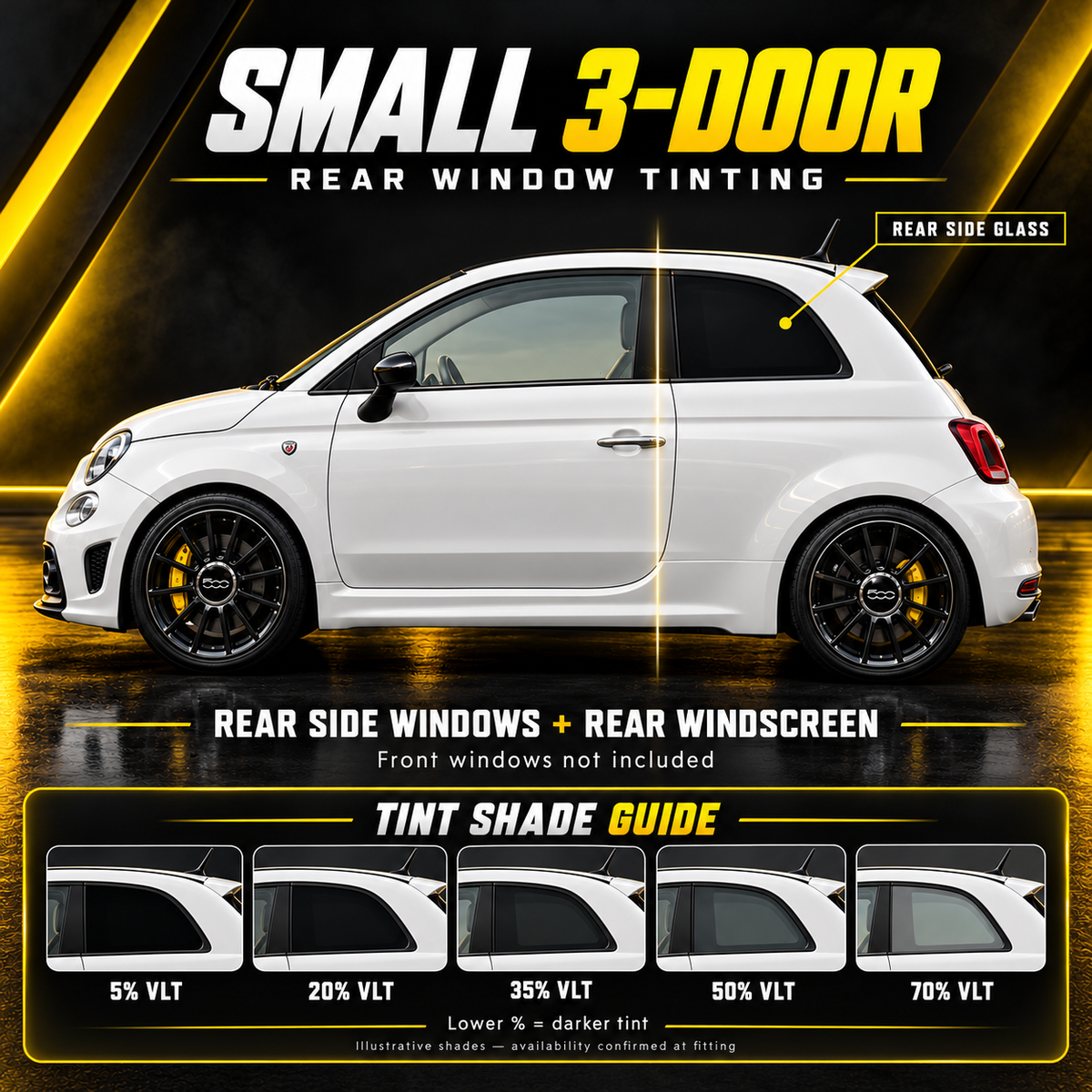 Small 3-Door Car | Rear Window Tinting