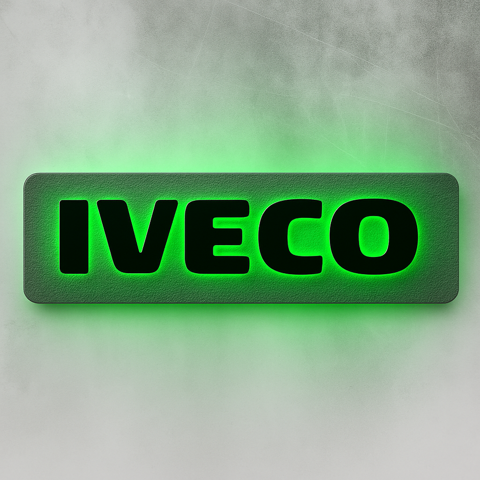 3D IVECO Letters RGB COLOUR LED Light Up Sign