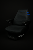 Heavy-Duty Nylon Machinery Seat Cover with Blue Detailing
