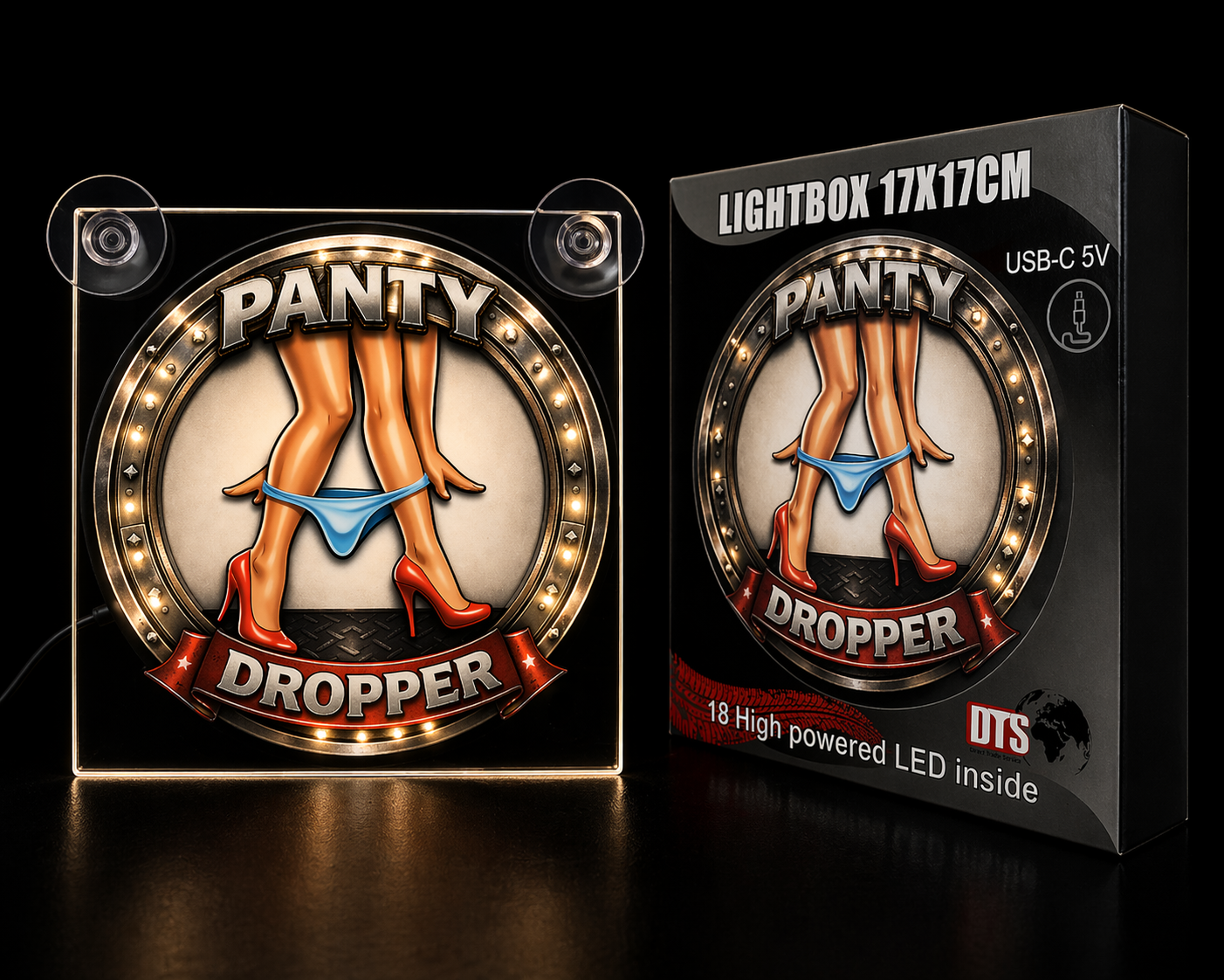 Lightbox Deluxe Panty Dropper LED – USB 17x17cm