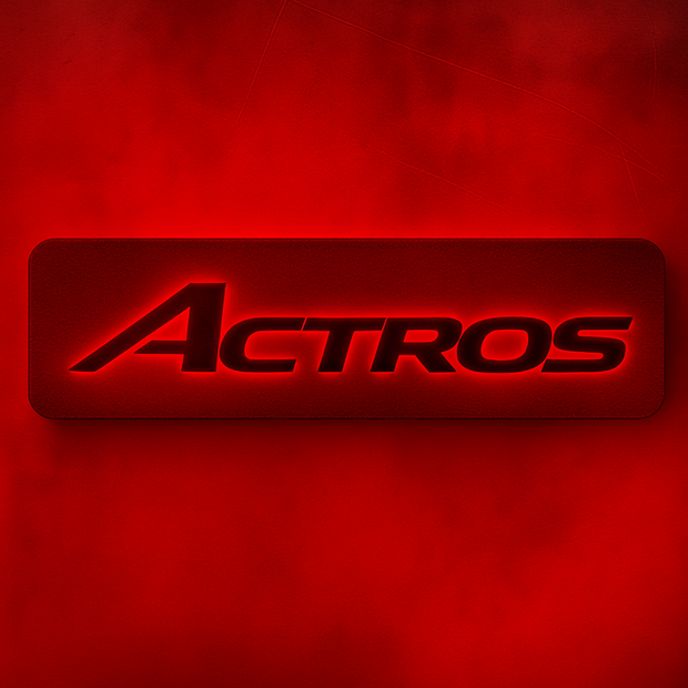 3D ACTROS Text RGB COLOUR LED Light Up Sign