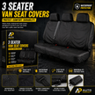 3 Seater Van Seat Covers – Waterproof Heavy Duty Protectors (Universal Fit)