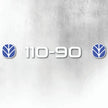 FIAT 110-90 BLUE & WHITE EXTERIOR WINDSCREEN STICKER