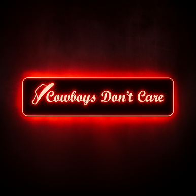 STYLE 12 Cow Boys Don’t Care RGB Window Light Board