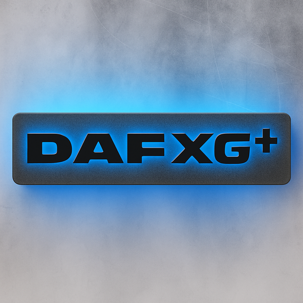 3D DAF XG+ Letters RGB COLOUR LED Light Up Sign