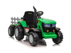 Onyx Kids 12V Ride-On Tractor with Trailer – GREEN Farm Master Edition
