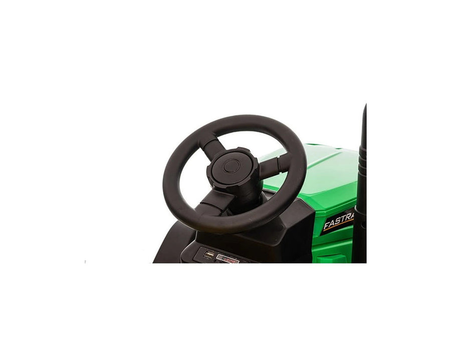 Onyx Kids 12V Ride-On Tractor with Trailer – GREEN Farm Master Edition