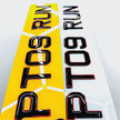 3D GEL METRO STYLE NUMBER PLATES UK RED OUTLINE
