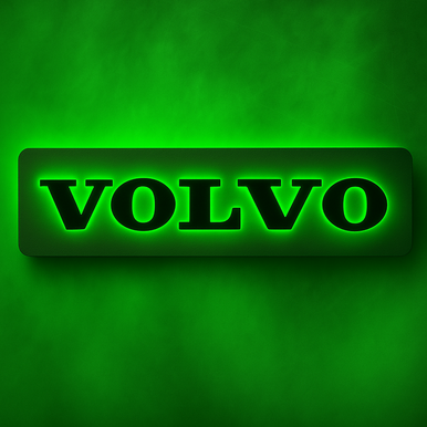 3D VOLVO Letters RGB COLOUR LED Light Up Sign