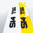 4D 40mm BLACK ACRYLIC WITH GEL TOPS METRO STYLE NUMBER PLATES UK