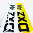 4D 50mm BLACK ACRYLIC METRO STYLE NUMBER PLATES UK