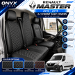 Renault Master III (2010–2019) Luxury Quilted Eco-Leather Seat Covers – 2+1 Front Seat Set