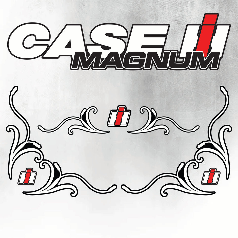 CASE MAGNUM IH Tractor Decal - Silver & Black