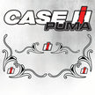 CASE PUMA IH Tractor Decal - Silver & Black