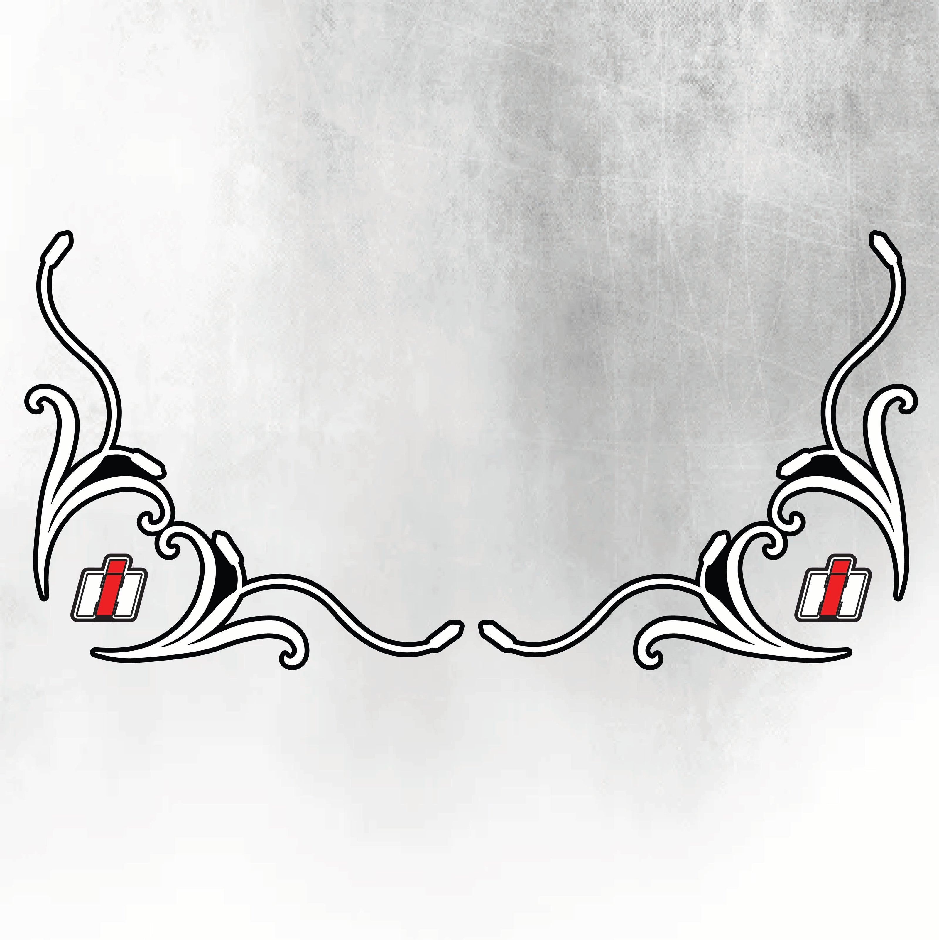 CASE OPTUM IH Tractor Decal - Silver & Black