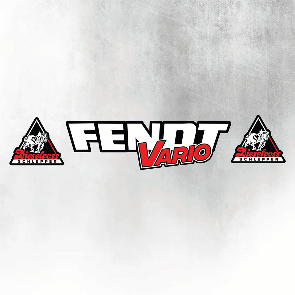 FENDT VARIO DECAL - Silver & Red Diesel Ross Style