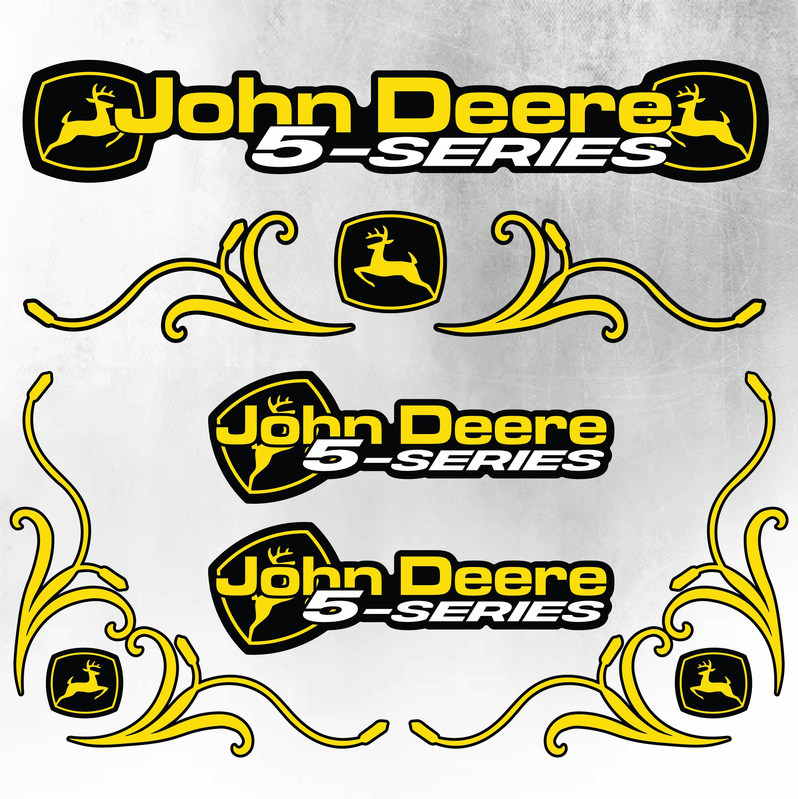 John Deere Yellow & Black 5 Series New Style Decal