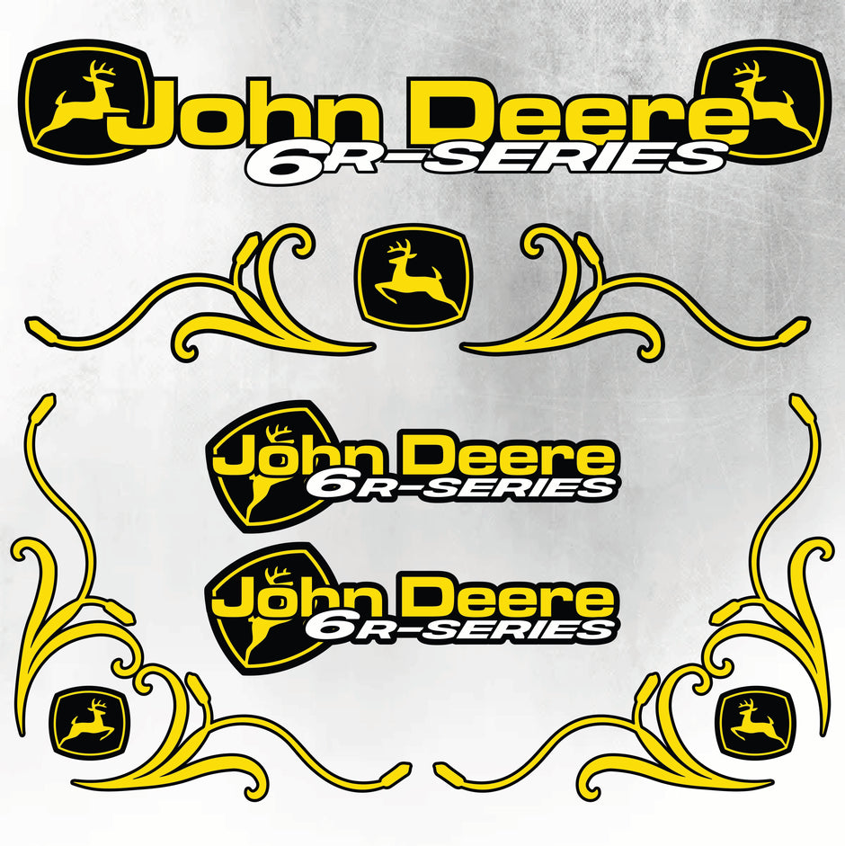 John Deere Yellow & Black 6R Series New Style Decal