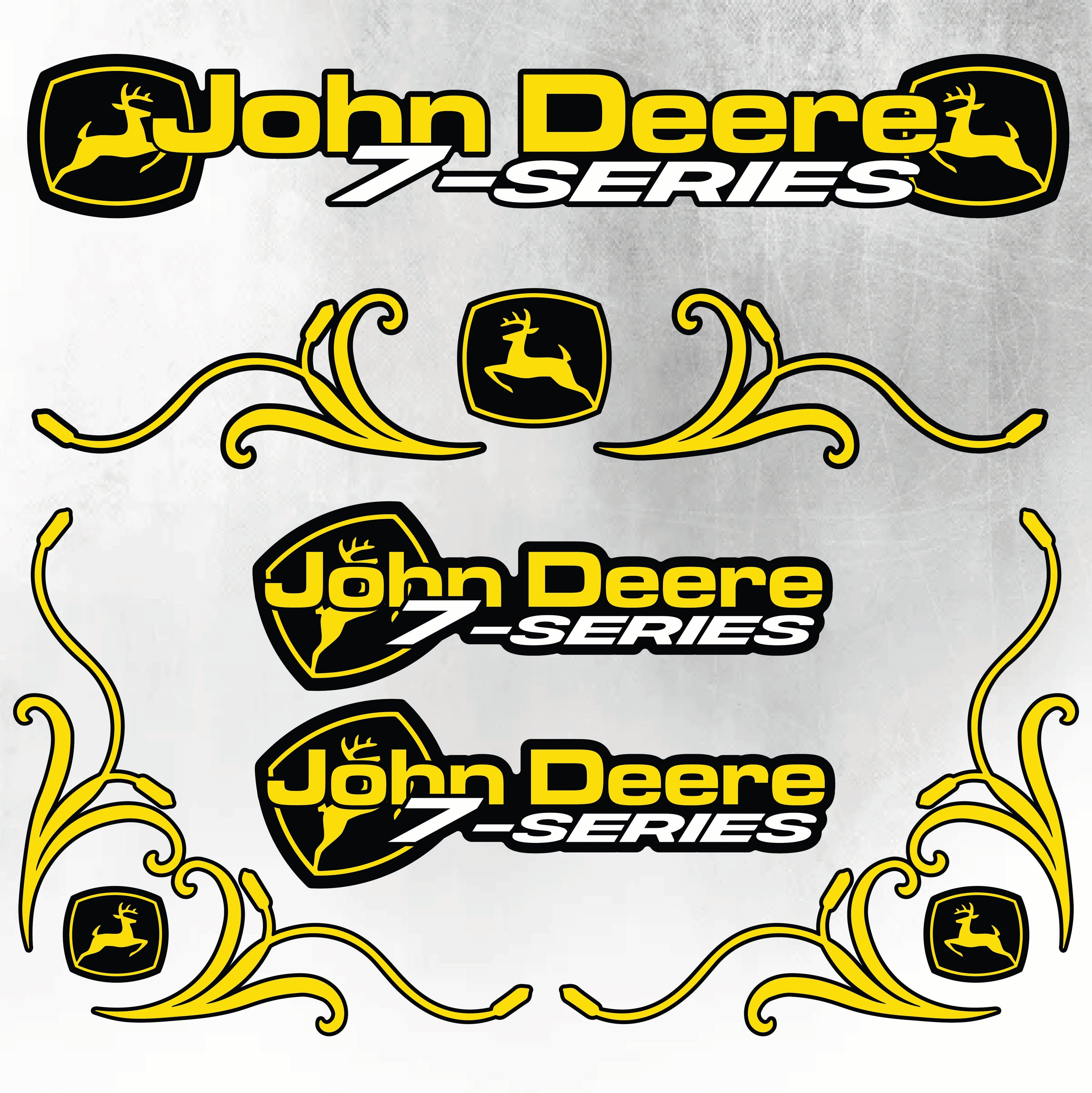 John Deere Yellow & Black 7 Series New Style Decal