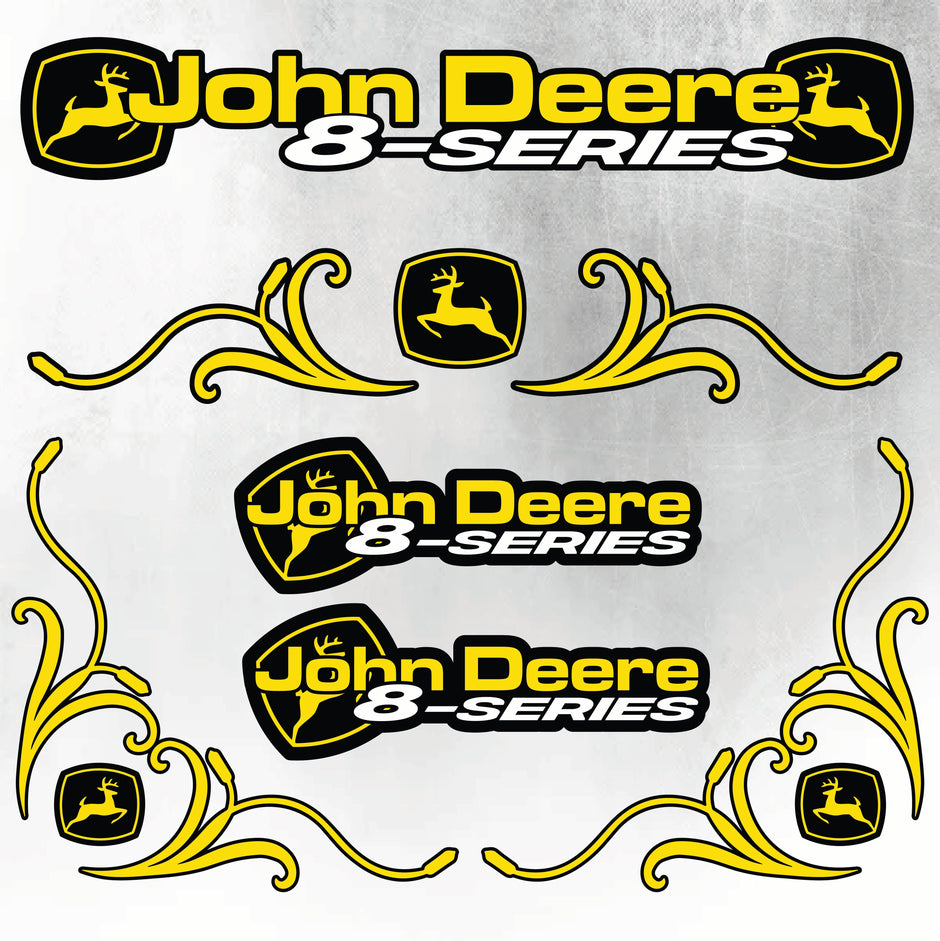 John Deere Yellow & Black 8 Series New Style Decal