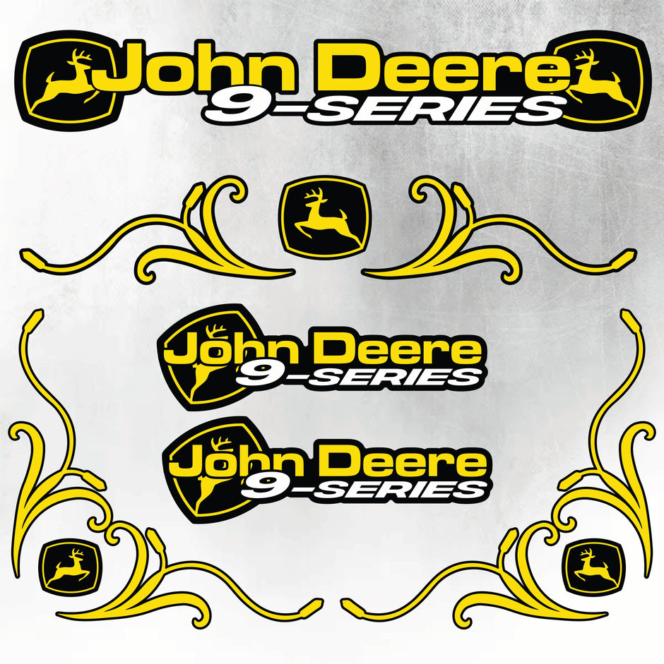 John Deere Yellow & Black 9 Series New Style Decal