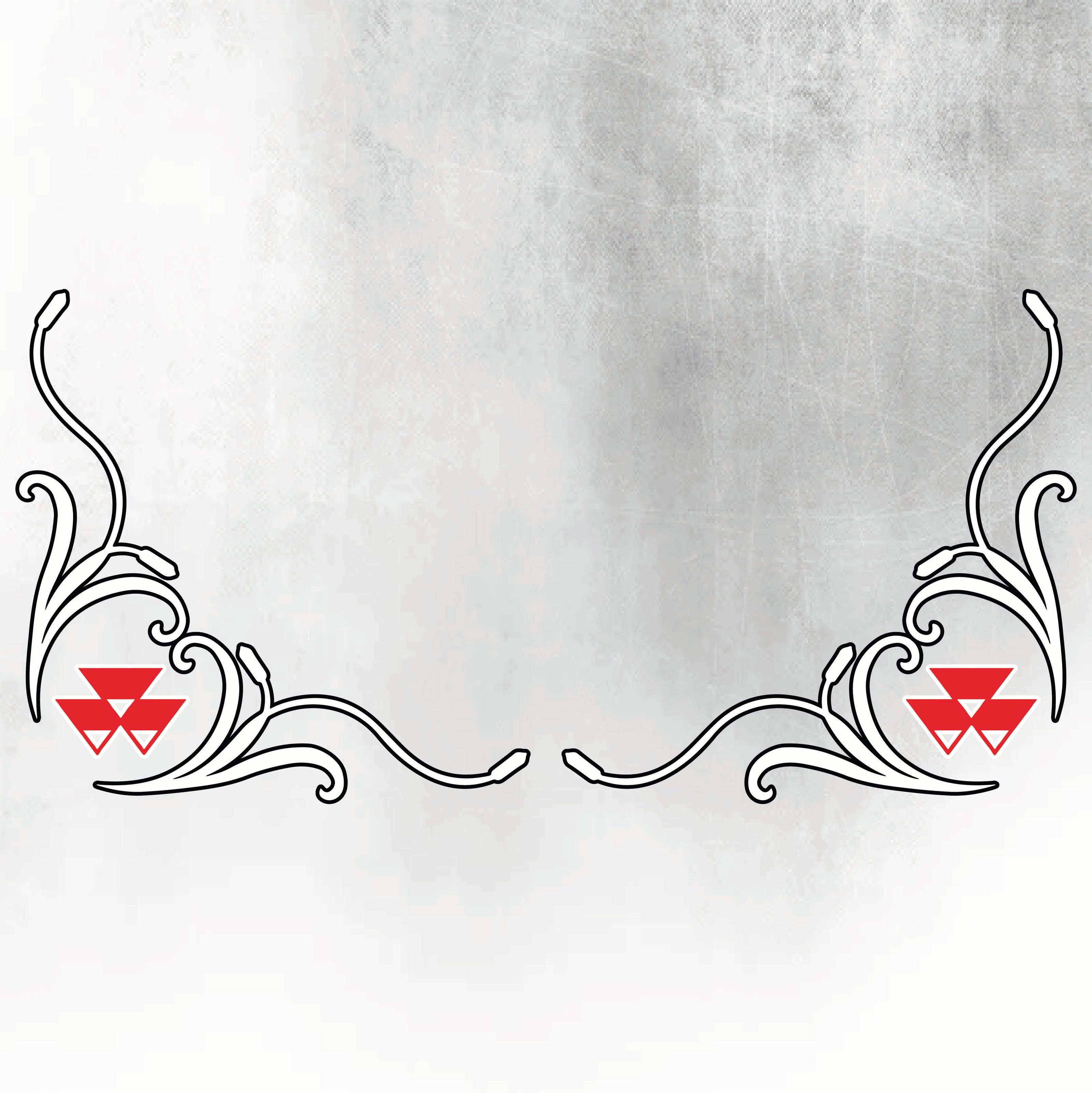 Massey Ferguson 7S Silver & Black New Style Decal