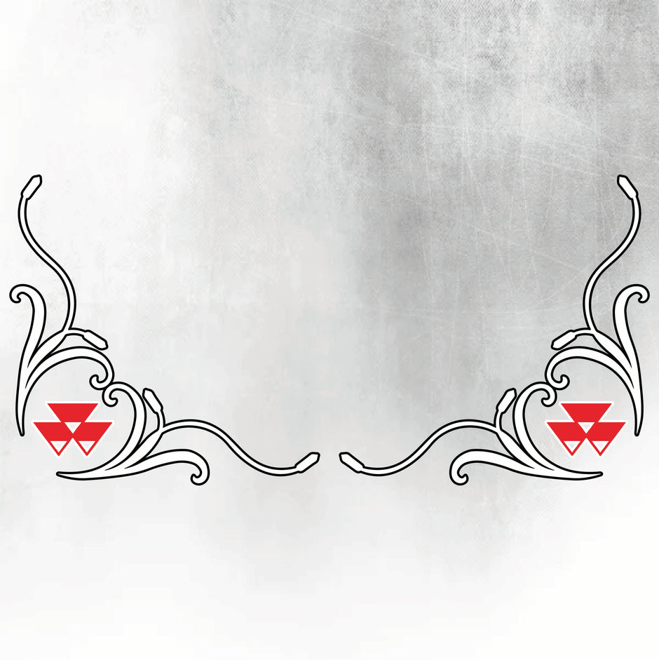 Massey Ferguson 7S Silver & Black New Style Decal