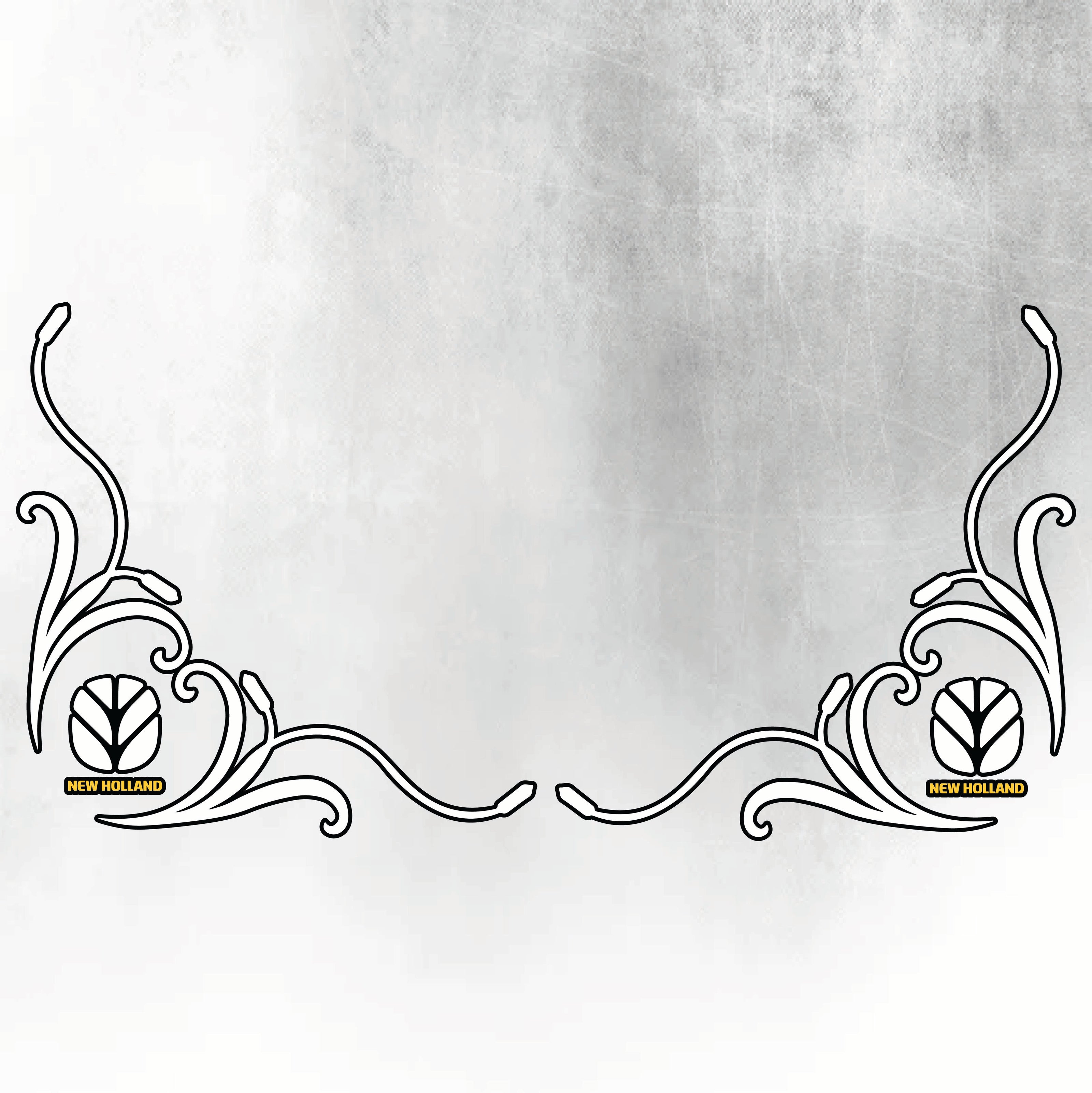 New Holland T7 Series White & Black New Style Decal