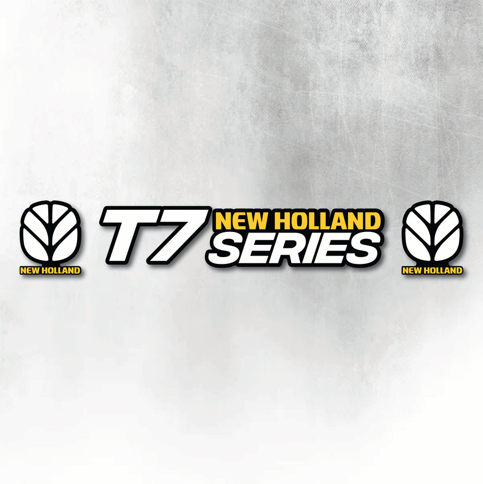 New Holland T7 Series White & Black New Style Decal