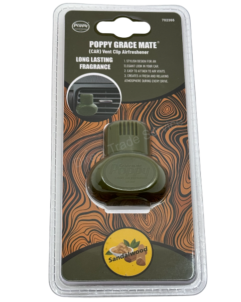 Poppy Grace Mate EVA Air fresheners mix fragrances - Clip On Airvent