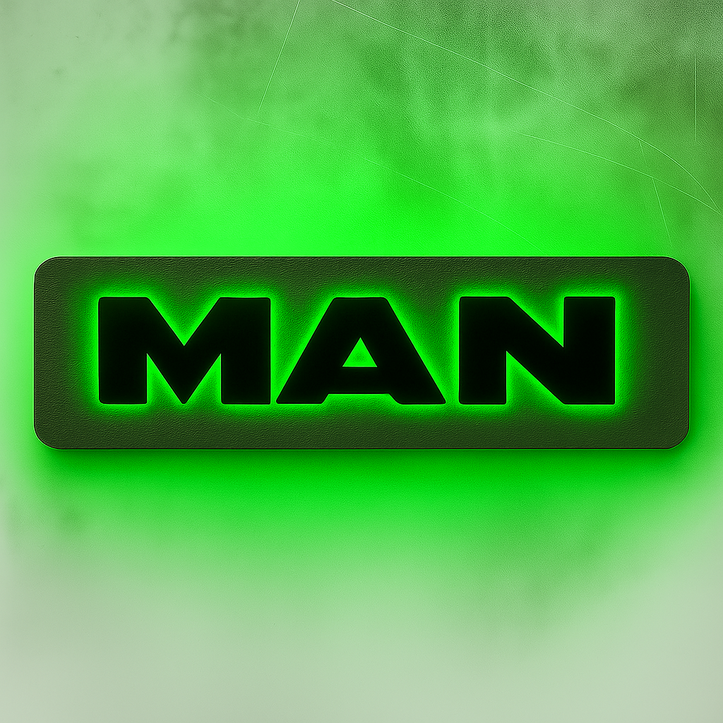 3D MAN Text RGB COLOUR LED Light Up Sign