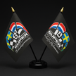 Super V8 Twin Table Flag – With Poles & Holder (28cm)
