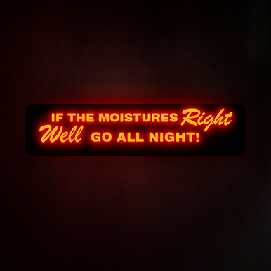 STYLE 18 If The Moisture’s Right, We’ll Go All Night RGB Window Light Board