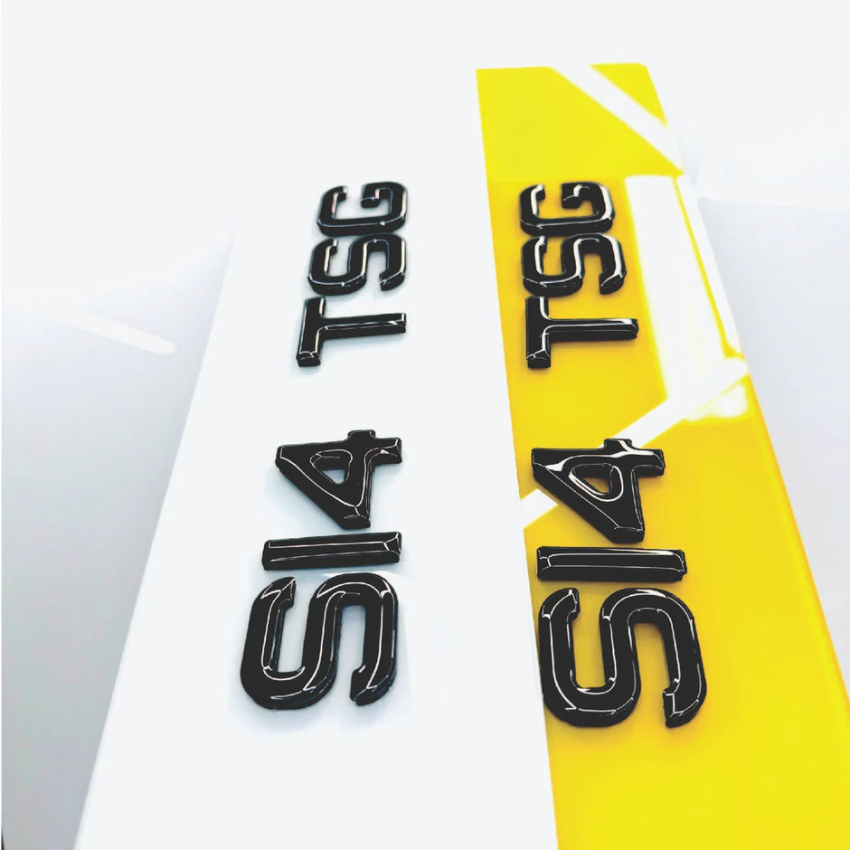 4D 40mm BLACK ACRYLIC WITH GEL TOPS METRO NUMBER PLATES