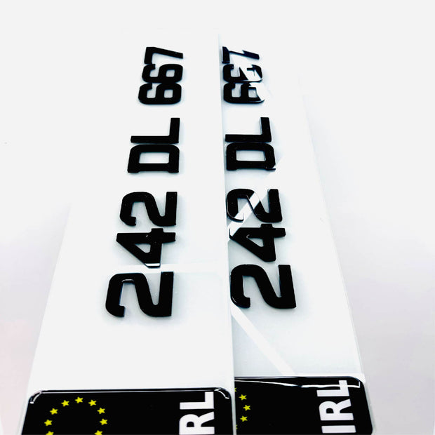40MM 4D BLACK METRO STYLE Republic of Ireland Number Plates