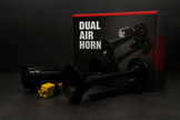 Dual Air Horn Kit 12V with Compressor, Relay, Tubes & Fittings – Super Loud Twin Trumpet Horn
