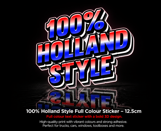 100% Holland Style Full Colour Sticker – 12.5cm