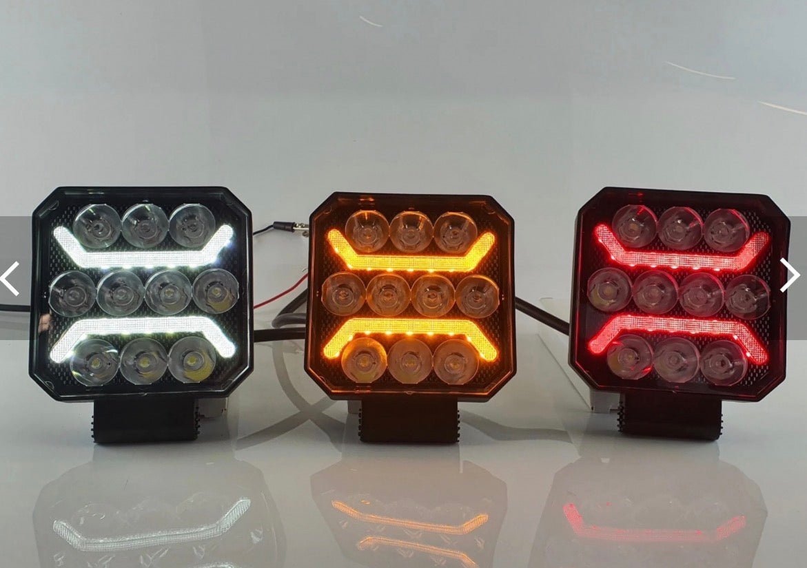15W LED Work Light – Dual Function White Beam & Position Light (IP69K)