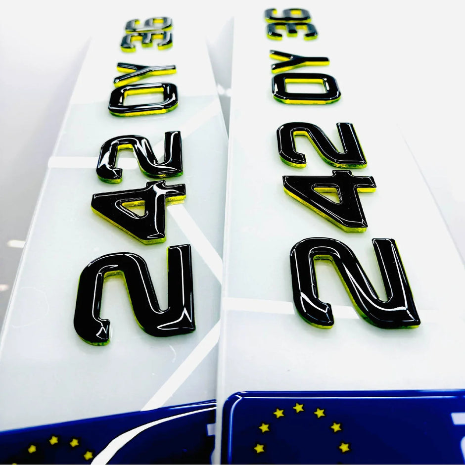 4D REPUBLIC OF IRELAND FLUORESCENT YELLOW WITH BLACK GLOSS GEL TOP