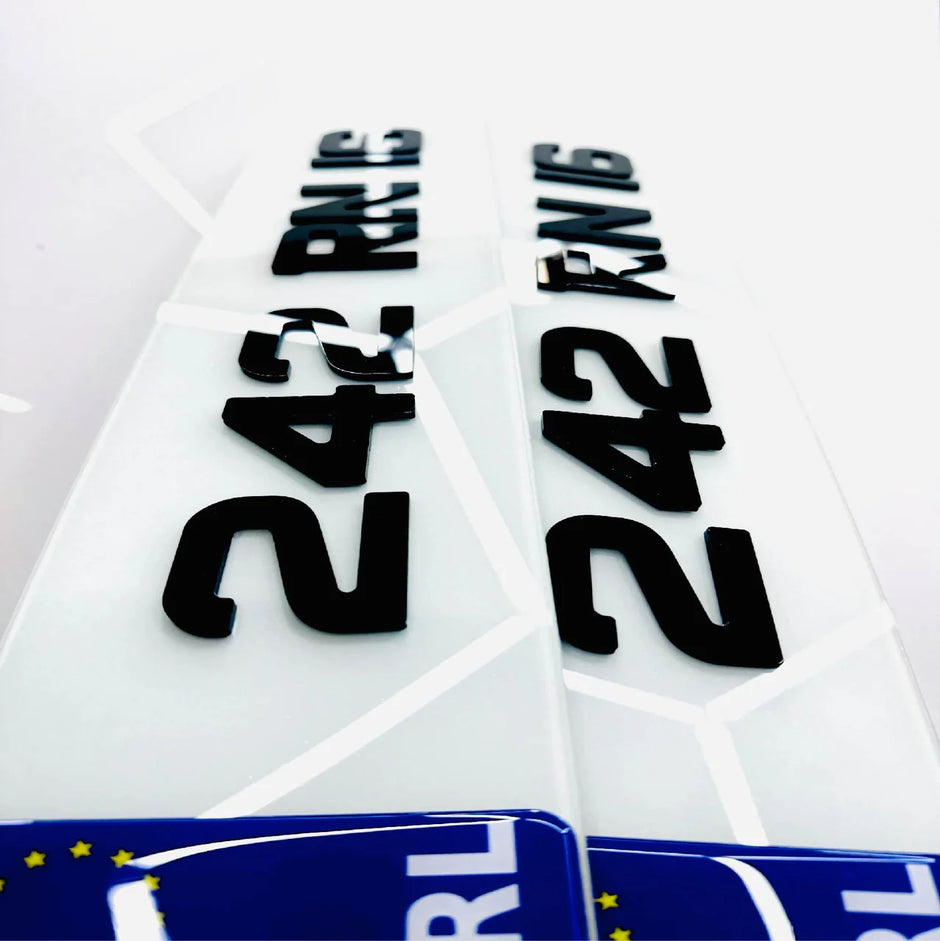 50MM 4D BLACK METRO Republic of Ireland Number Plates