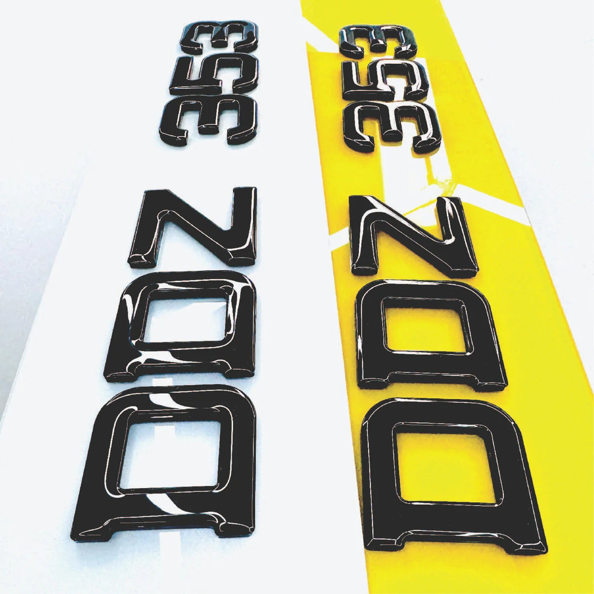4D 50mm BLACK ACRYLIC WITH GEL TOPS METRO NUMBER PLATES