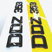 4D 50mm BLACK ACRYLIC WITH GEL TOPS METRO NUMBER PLATES