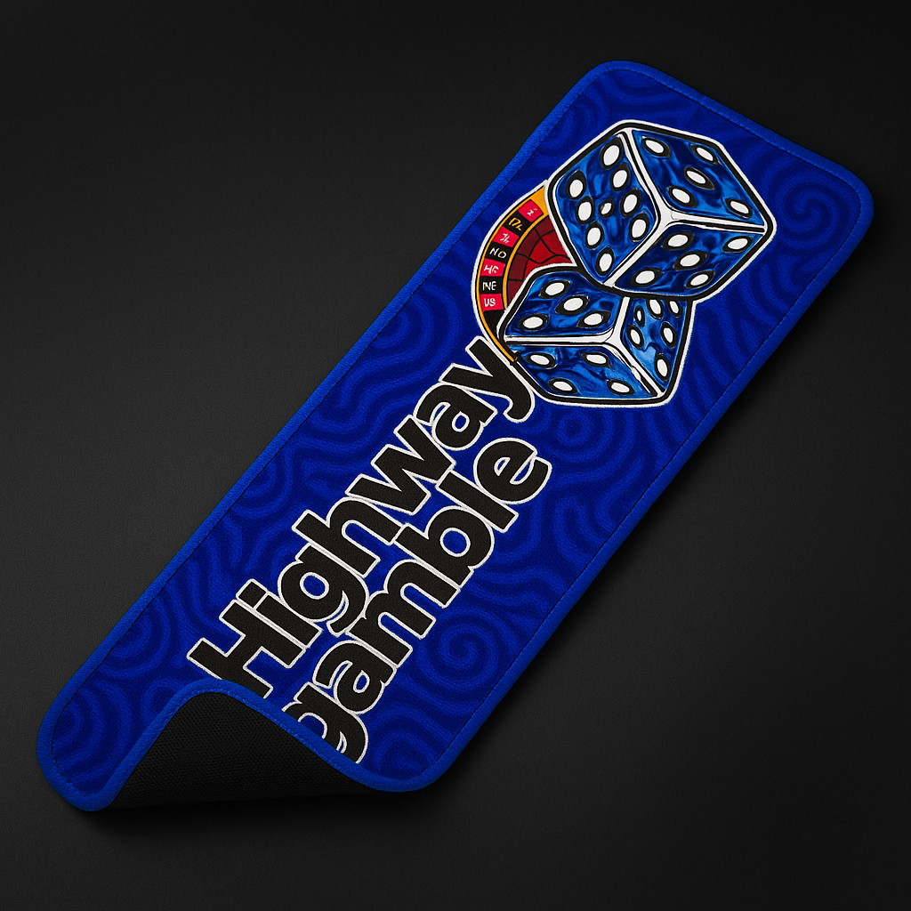Highway Gamble Dash Mat – Danish Plush Blue 60x20cm