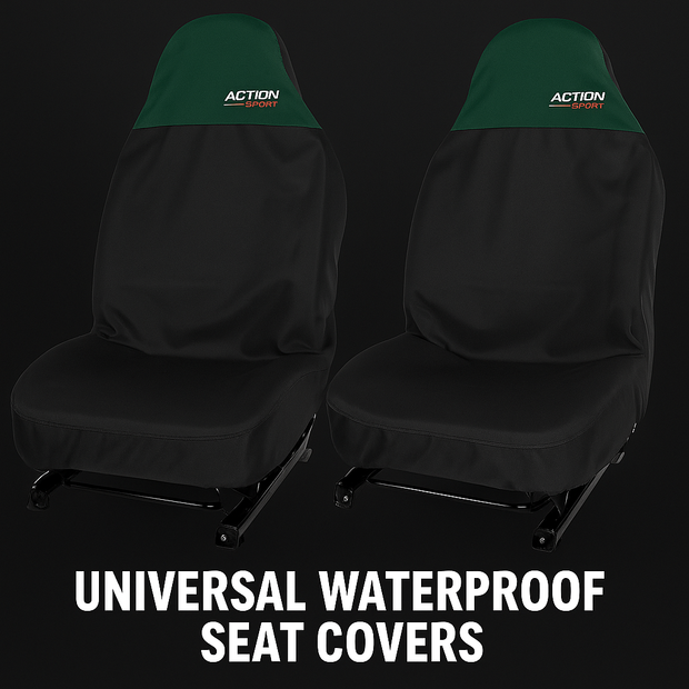 Action Sport Universal Waterproof Seat Covers – Olive Green & Black