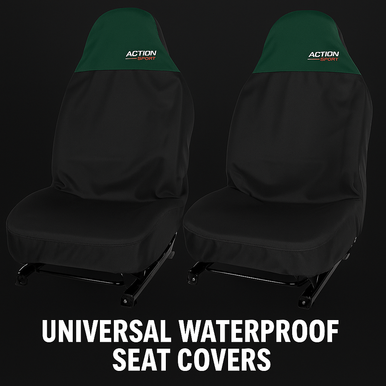 Action Sport Universal Waterproof Seat Covers – Olive Green & Black