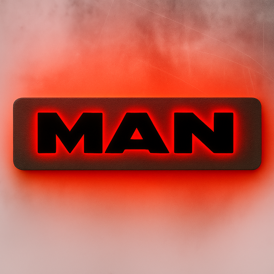 3D MAN Text RGB COLOUR LED Light Up Sign