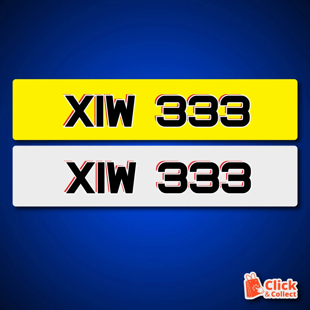 STYLE 66 UK METRO SHADOW PRINTED NUMBER PLATES