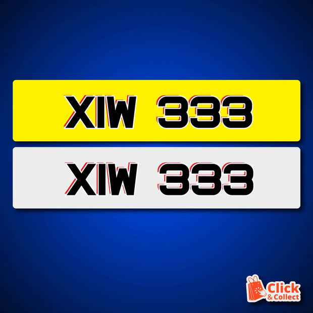STYLE 66 UK METRO SHADOW PRINTED NUMBER PLATES