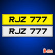 STYLE 67 UK METRO ITALIC PRINTED NUMBER PLATES